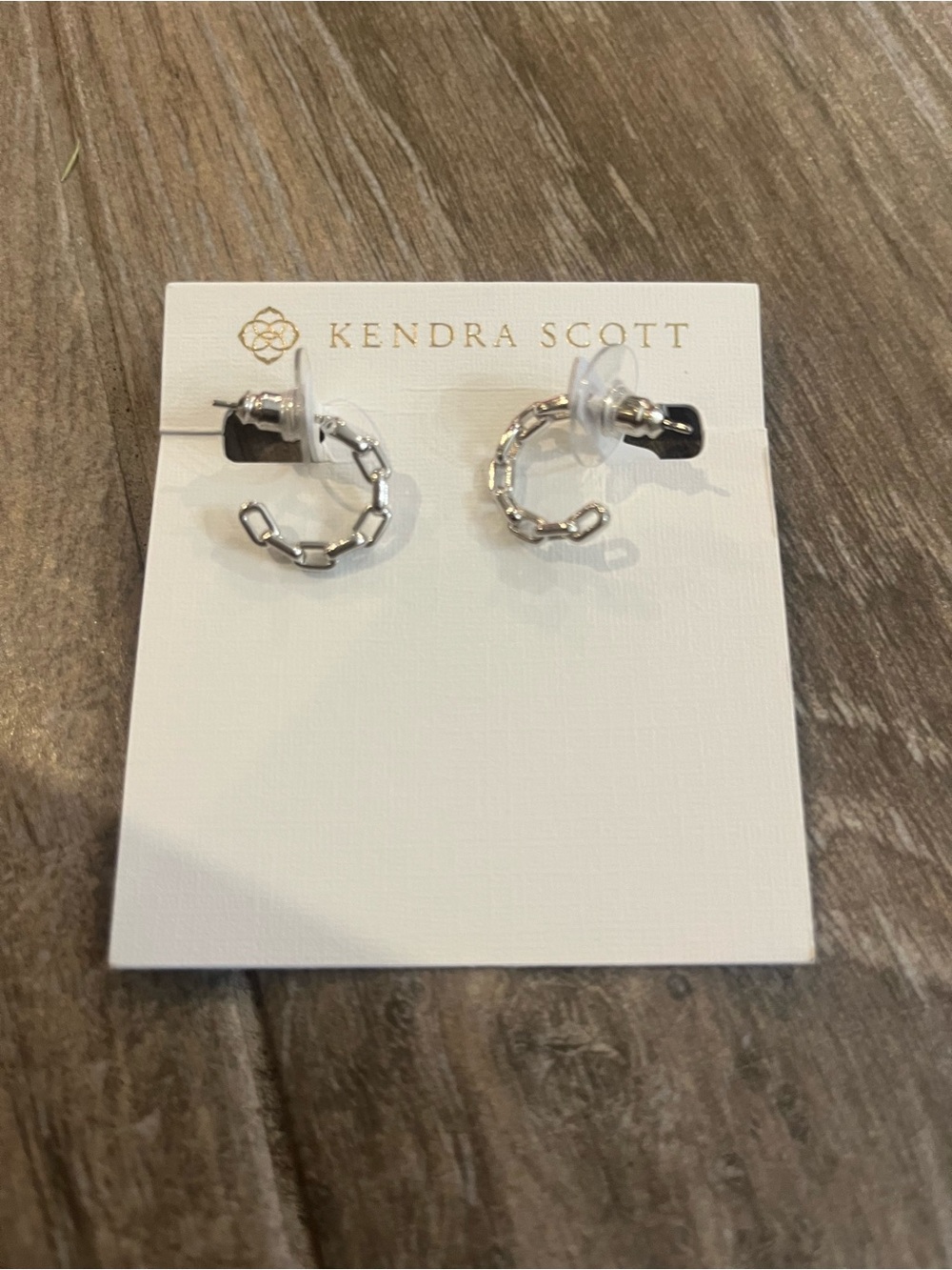 Kendra Scott Silver Chain-Link Mini Hoop Earrings